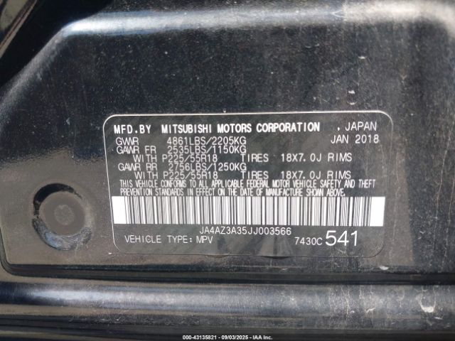 2018 MITSUBISHI OUTLANDER JA4AZ3A35JJ003566 Photo 8