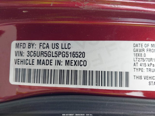 RAM 2023 2023 3C6UR5GL5PG516520 Image 9