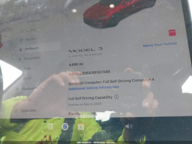 2025 TESLA MODEL 3 5YJ3E1EA3SF007485 Photo 6