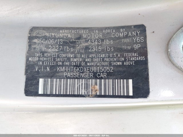 Hyundai dohc theta - fr 2014 KMHHT6KDXEU115052 Image 9