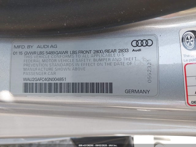 2016 AUDI A7 WAU2GAFC4GN004851 Photo 8