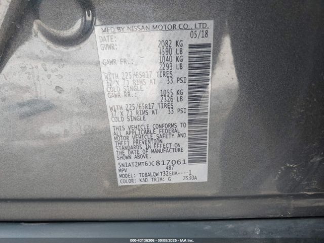 2018 NISSAN ROGUE 5N1AT2MT6JC817061 Photo 8