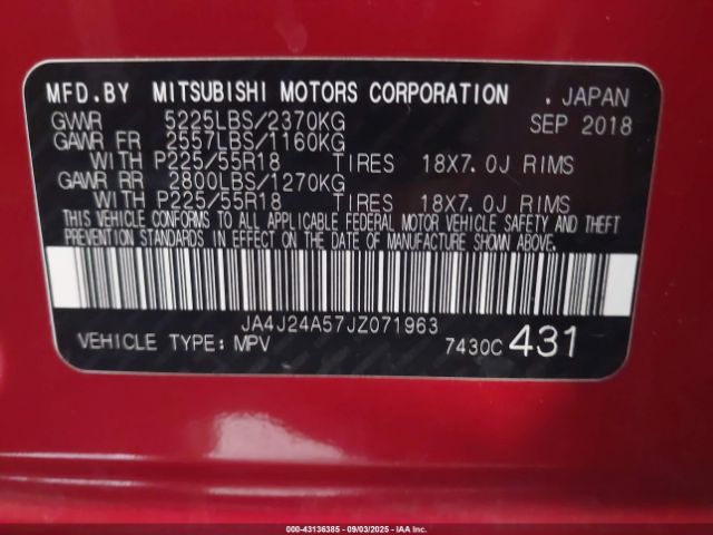 2018 MITSUBISHI OUTLANDER PHEV JA4J24A57JZ071963 Photo 8