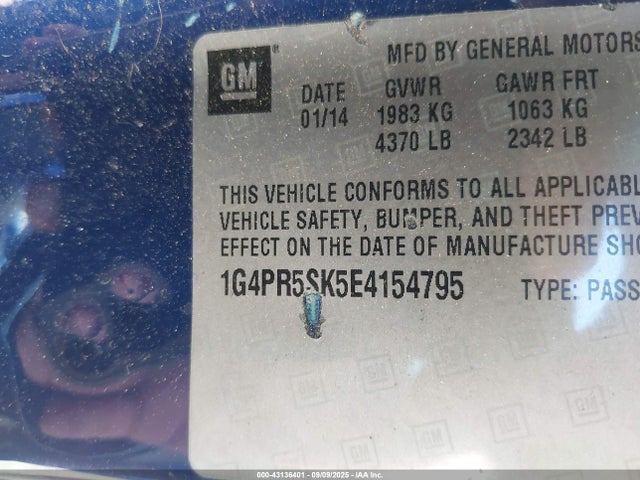 Buick lea 2014 1G4PR5SK5E4154795 Image 9
