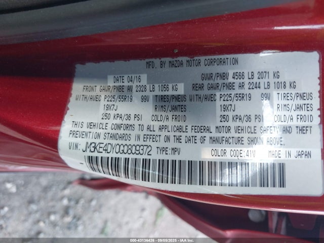 Mazda py 2016 JM3KE4DY0G0809372 Image 9