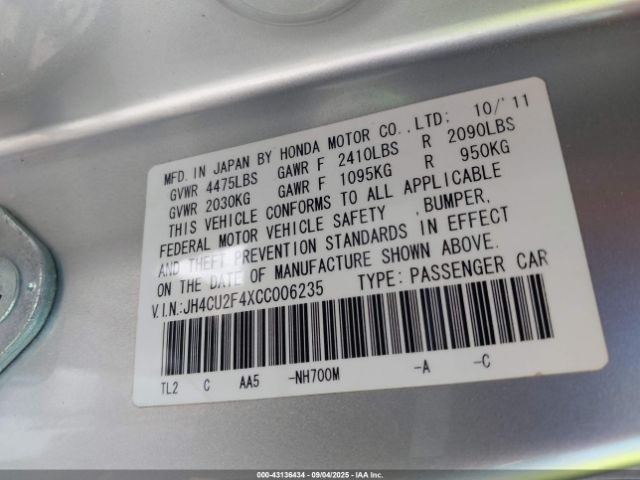 2012 ACURA TSX JH4CU2F4XCC006235 Photo 8