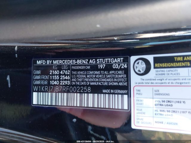 2024 MERCEDES-BENZ AMG GT 63 4-DOOR W1KRJ7JB7RF002258 Photo 8