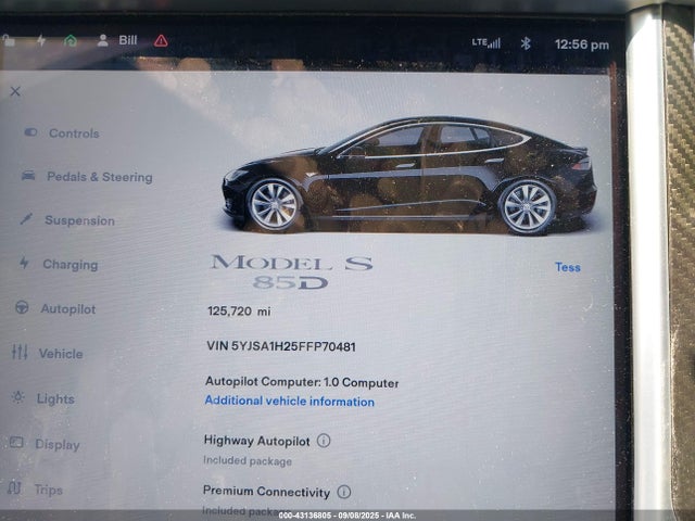 2015 TESLA MODEL S 5YJSA1H25FFP70481 Photo 6