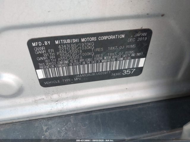 2020 MITSUBISHI OUTLANDER SPORT JA4AR3AU9LU020977 Photo 8