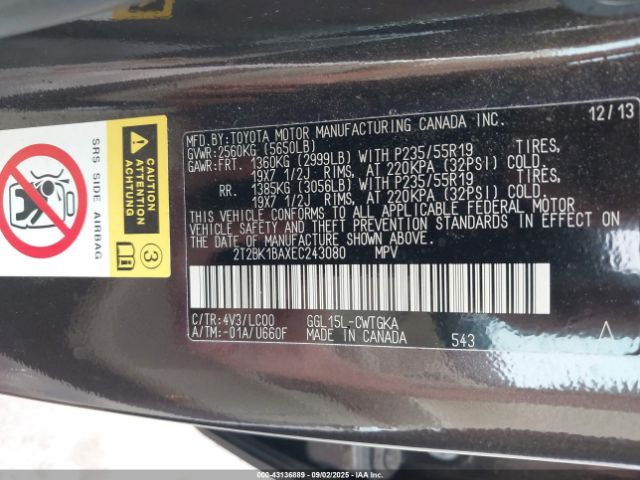 2014 LEXUS RX 350 2T2BK1BAXEC243080 Photo 8