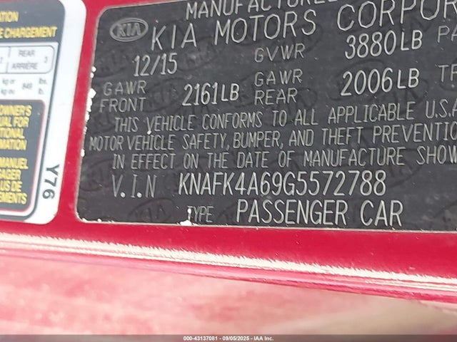 KNAFK4A69G5572788 KIA mpi nu