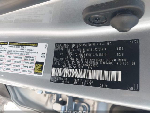 2023 TOYOTA COROLLA CROSS 7MUDAABG7PV077220 Photo 8