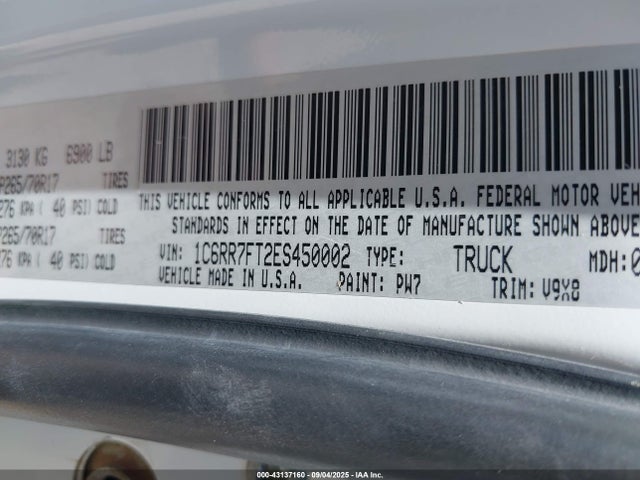 RAM 1500 2014 1C6RR7FT2ES450002 Image 9