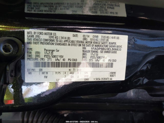 Ford atk ivct hev 2014 1FADP5BU3EL506833 Image 9