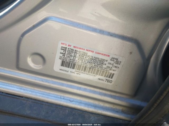 2016 MITSUBISHI OUTLANDER JA4AZ3A37GZ010187 Photo 8