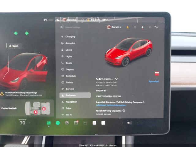 2020 TESLA MODEL Y 5YJYGDEE0LF012780 Photo 6