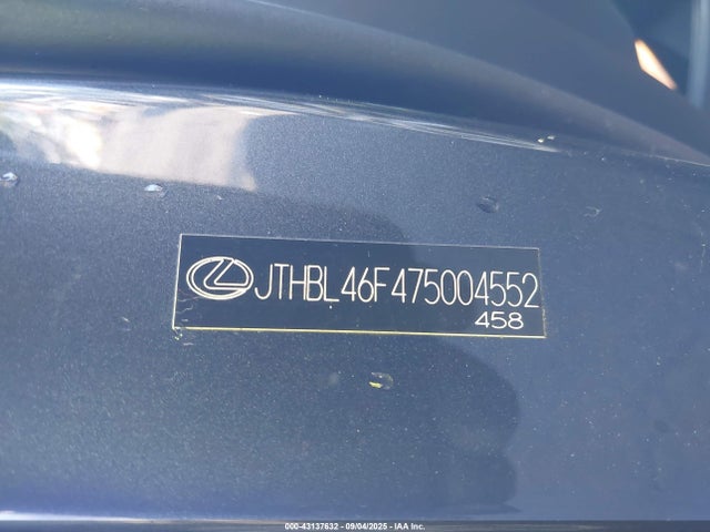 Aukcja sprzedaży 2007 Lexus Ls 460, vin: JTHBL46F475004552, numer aukcji: 43137632