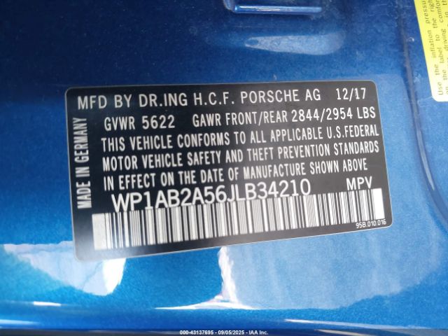 2018 PORSCHE MACAN WP1AB2A56JLB34210 Photo 8