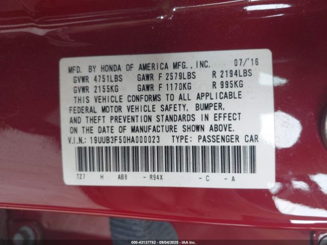 2017 ACURA TLX 19UUB3F50HA000023 Photo 8