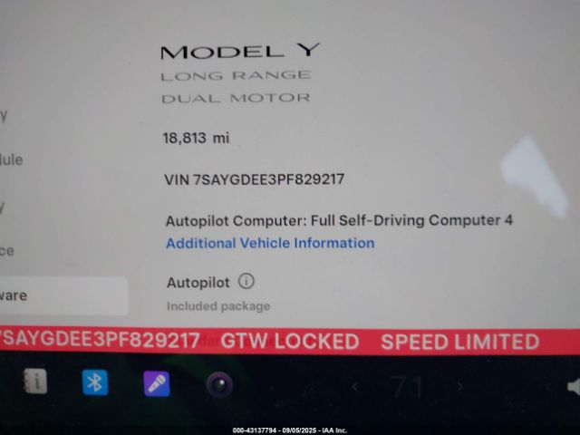 2023 TESLA MODEL Y 7SAYGDEE3PF829217 Photo 6