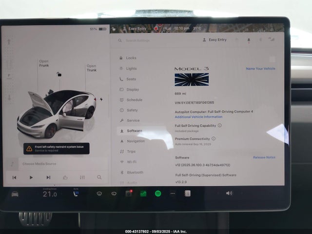 2025 TESLA MODEL 3 5YJ3E1ET8SF061365 Photo 6
