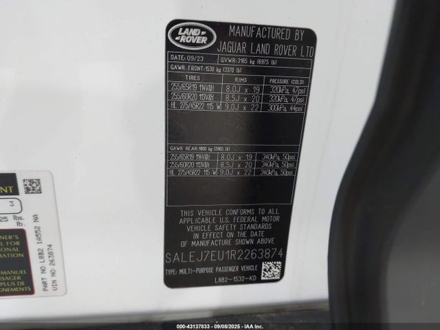 SALEJ7EU1R2263874 Land Rover aj120