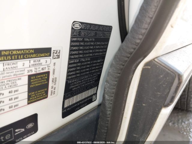 2020 LAND ROVER RANGE ROVER SALGS5SE2LA575237 Photo 8