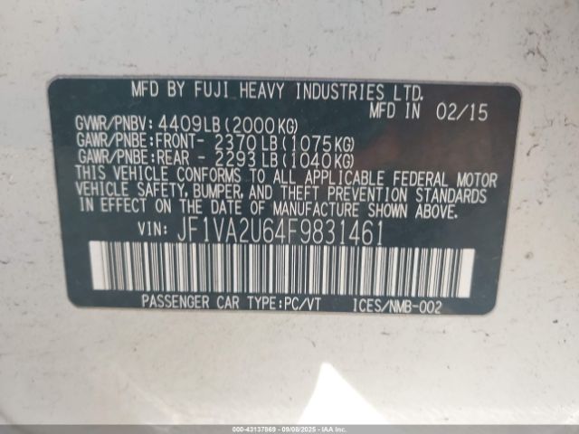 2015 SUBARU WRX STI JF1VA2U64F9831461 Photo 8