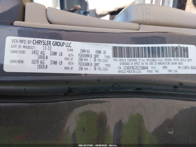 Jeep Grand Cherokee 2014 1C4RJFBG7EC350040 Image 9