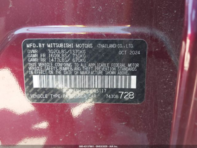 2024 MITSUBISHI MIRAGE ML32AUHJ2RH035117 Photo 8