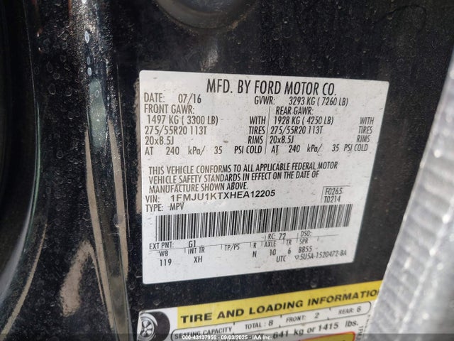 1FMJU1KTXHEA12205 Ford 3.5l gtdi ffv/gasoline