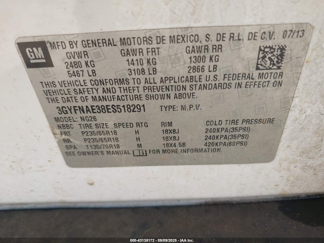 2014 CADILLAC SRX 3GYFNAE38ES518291 Photo 8