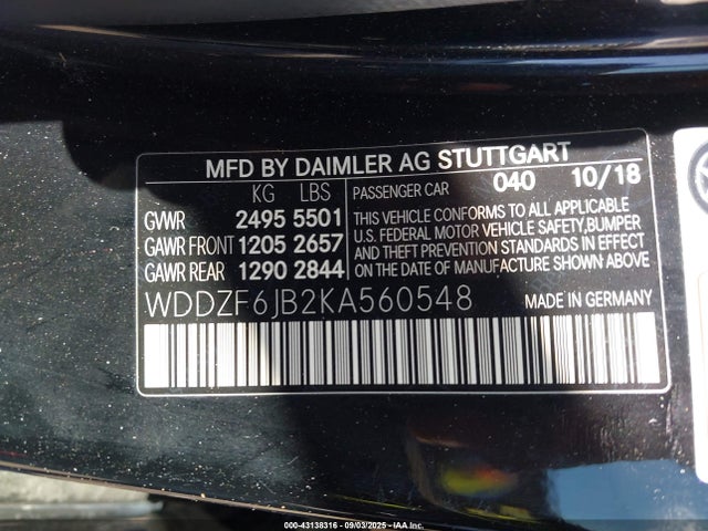Mercedes-Benz m276 2019 WDDZF6JB2KA560548 Image 9