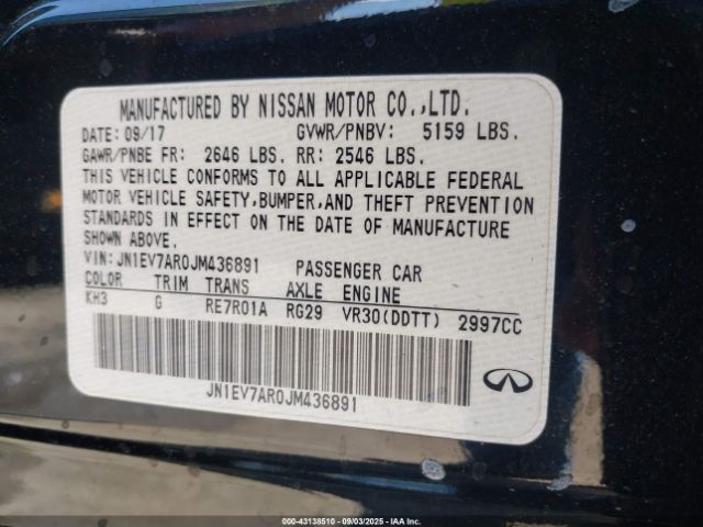 2018 INFINITI Q50 JN1EV7AR0JM436891 Photo 8