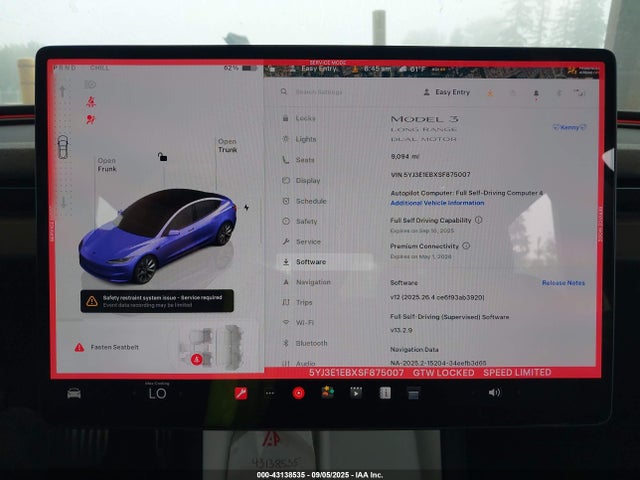 2025 TESLA MODEL 3 5YJ3E1EBXSF875007 Photo 6