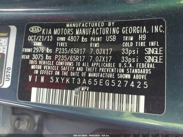 5XYKT3A65EG527425 KIA dohc t-gdi theta-ii