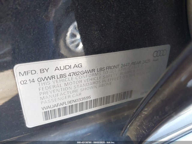 2014 AUDI A4 WAUAFAFL9EN033595 Photo 8
