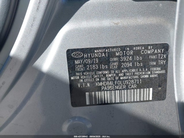 KMHD84LF0LU928711 Hyundai mpi nu