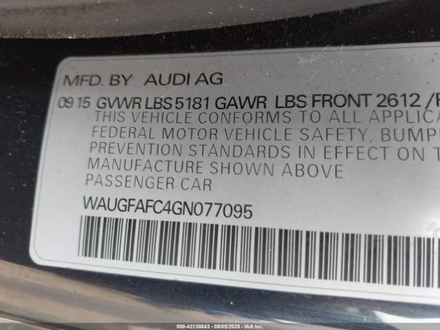 2016 AUDI A6 WAUGFAFC4GN077095 Photo 8