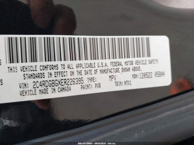 2C4RDGBGXER226395 Dodge Grand Caravan