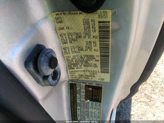 1N6BD0CT5FN745953 Nissan 2015
