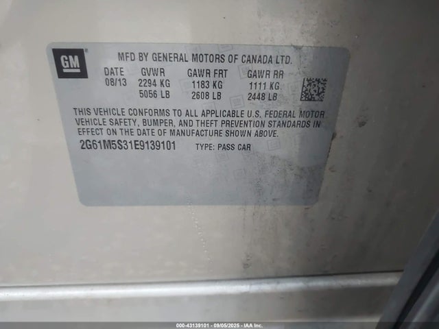 2014 CADILLAC XTS 2G61M5S31E9139101 Photo 8