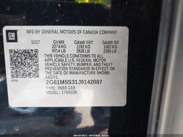 2018 CADILLAC XTS 2G61M5S31J9142087 Photo 8