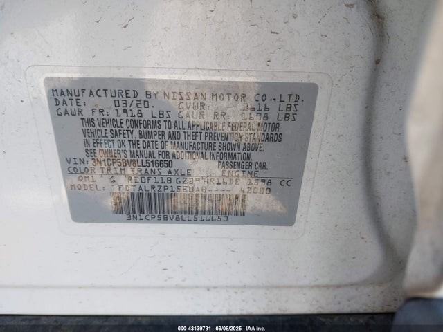 3N1CP5BV8LL516650 Nissan Kicks