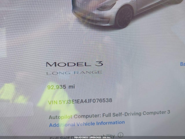 2018 TESLA MODEL 3 5YJ3E1EA4JF076538 Photo 6