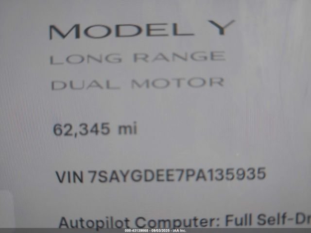 2023 TESLA MODEL Y 7SAYGDEE7PA135935 Photo 6