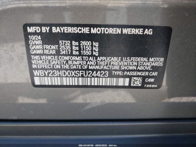 2025 BMW I4 WBY23HD0XSFU24423 Photo 8