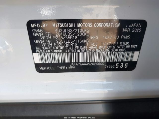 2025 MITSUBISHI ECLIPSE CROSS JA4ATWAA4SZ029600 Photo 8
