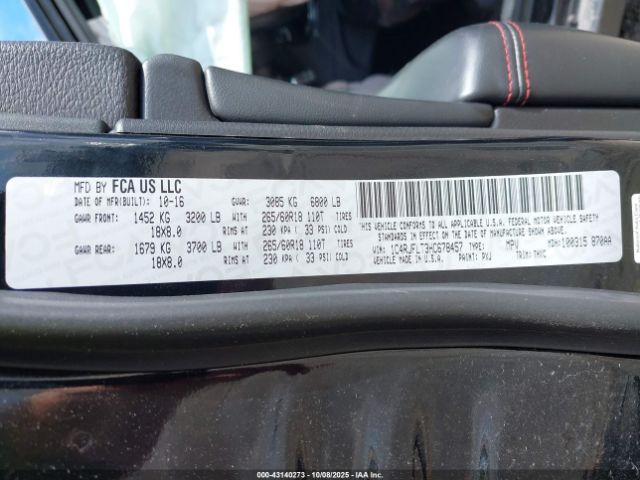 2017 JEEP GRAND CHEROKEE 1C4RJFLT3HC678457 Photo 8