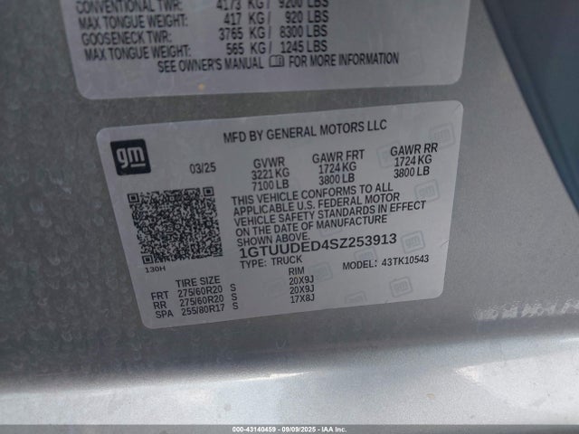 1GTUUDED4SZ253913 GMC l84